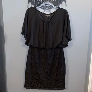 Black Dress Size 8 bottom half stretchy lace